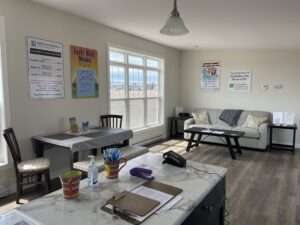 View of the Living room/dining room/kitchen of the Dream Cottage